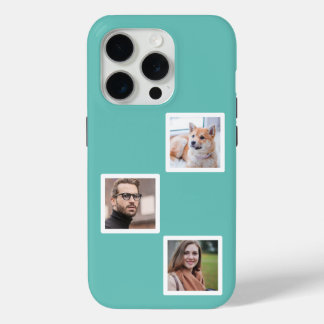 Funda Para iPhone 15 Pro Monograma fotográfico personalizado