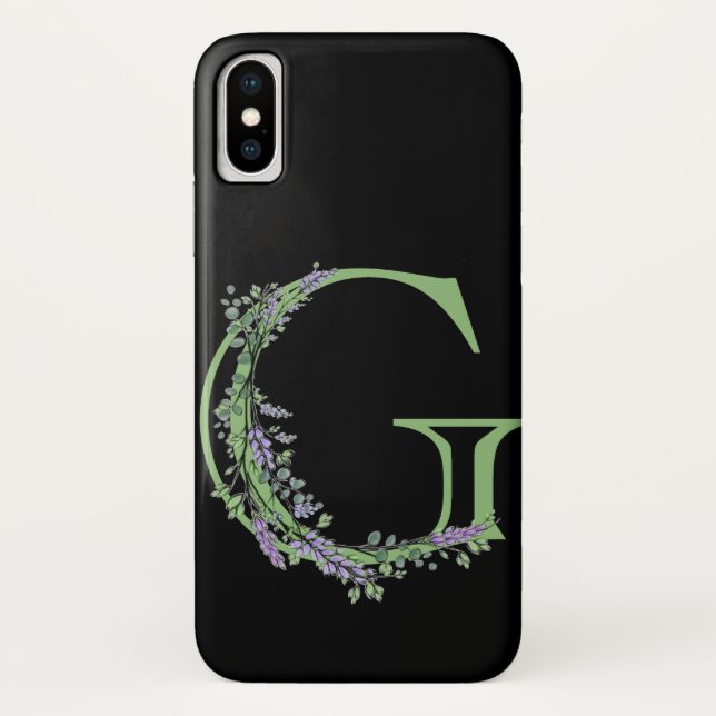 Funda De Case-Mate Para iPhone Monograma G Eucalipto Lavanda (Reverso)