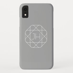 Funda Para iPhone XR Monograma genial, estilo de logotipo con vibra hip