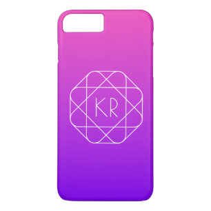 Funda Para iPhone 8 Plus/7 Plus Monograma geométrico de Guay Violeta púrpura mag