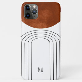 Funda Para iPhone 11 Pro Max Monograma Geométrico Mid Century Estilo moderno