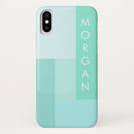 Funda Para iPhone X monograma geométrico pastel moderno