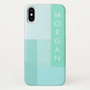 Funda Para iPhone X monograma geométrico pastel moderno