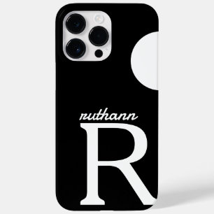 Funda Para iPhone 14 Pro Max De Case-Mate Monograma gigante Blanco y negro simple