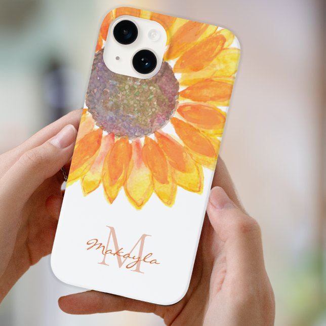 Funda De Case-Mate Para iPhone Monograma girasol (Subido por el creador)