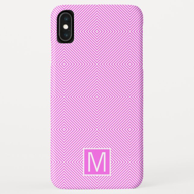 Funda De Case-Mate Para iPhone Monograma GL Pink Echo Diamond (Reverso)