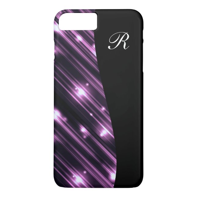 Funda De Case-Mate Para iPhone Monograma glamoroso Bling (Reverso)