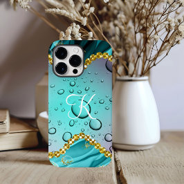 Funda Para iPhone 14 Pro Max De Case-Mate Monograma gotas de lluvia de fantasía con borde do