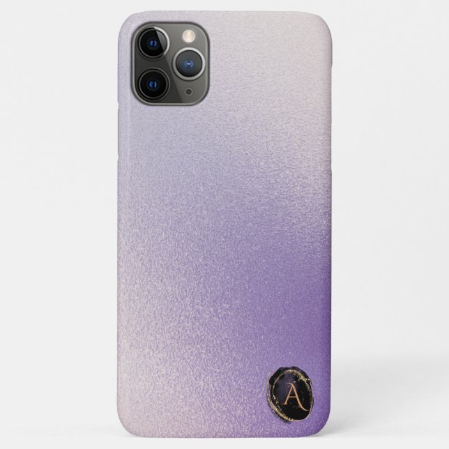 Funda De Case-Mate Para iPhone *~* Monograma Gradiente de Lavanda Pastel Irlandés (Reverso)
