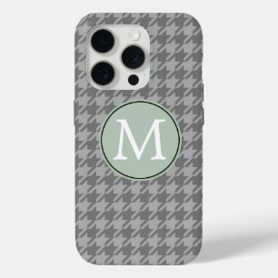 Funda Para iPhone 15 Pro Monograma Gris Houndstap