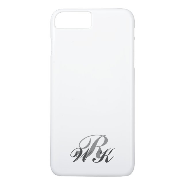 Funda De Case-Mate Para iPhone Monograma Gris y Transparente para iPhone 7 Plus (Reverso)