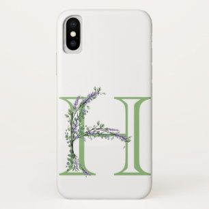 Funda Para iPhone X Monograma H Lavanda Eucalipto