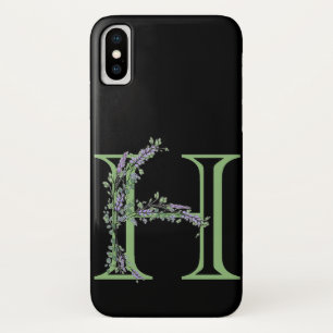 Funda Para iPhone X Monograma H Lavender Eucalyptus