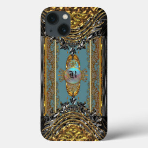 Funda Para iPhone 13 Monograma hermoso de MeLark Victorian