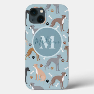 Funda Para iPhone 13 Monograma: Huesos y patas de perro de la colecció
