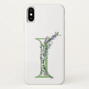 Funda Para iPhone X Monograma I Lavanda Eucalipto