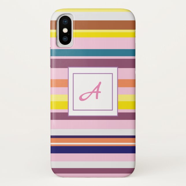 Funda De Case-Mate Para iPhone Monograma iApple iPhone X, apenas ahí (Reverso)