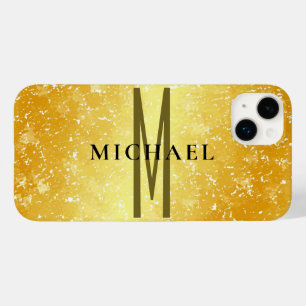 Funda Para iPhone 14 Plus De Case-Mate Monograma inicial color oro plano añadir su nombre