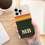 Funda Para iPhone 15 Pro Max Monograma inicial de banda retro minimalista<br><div class="desc">Estuche de teléfono monograma inicial de banda retro minimalista. Crea tu propio estuche para iPhone personalizado con el nombre inicial del personalizado.</div>