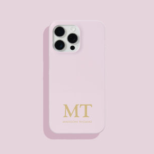 Funda Para iPhone 15 Pro Max Monograma inicial de nombre Minimalista moderno