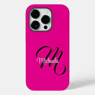 Funda Para iPhone 14 Pro De Case-Mate Monograma inicial de nombre moderno minimalista ro