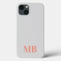 Monograma inicial gris Minimalista moderno