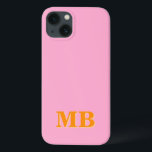 Funda Para iPhone 13 Monograma inicial minimalista moderno<br><div class="desc">Estuche de teléfono monograma inicial Minimalista de Marina. Crea tu propio estuche para iPhone personalizado con el nombre inicial del personalizado.</div>