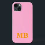 Funda Para iPhone 13 Monograma inicial minimalista moderno<br><div class="desc">Estuche de teléfono monograma inicial Minimalista de Marina. Crea tu propio estuche para iPhone personalizado con el nombre inicial del personalizado.</div>