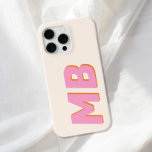 Funda Para iPhone 15 Pro Max Monograma inicial Minimalista moderno<br><div class="desc">Estuche moderno Minimalista de monograma inicial para iPhone</div>