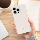 Funda Para iPhone 15 Pro Max Monograma inicial Minimalista moderno<br><div class="desc">Estuche minimalista Moderno de Monograma Inicial. Crea tu propio estuche para iPhone personalizado con el nombre inicial del personalizado.</div>