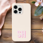 Funda Para iPhone 15 Pro Max Monograma inicial moderno<br><div class="desc">Estuche de teléfono monograma inicial moderno. Crea tu propio estuche para iPhone personalizado con el nombre inicial del personalizado.</div>