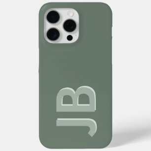 Funda Para iPhone 15 Pro Max Monograma inicial negrita personalizado