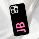 Funda Para iPhone 15 Pro Max Monograma inicial negrita personalizado<br><div class="desc">Estuche para iPhone monograma inicial personalizado negrita</div>