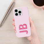 Funda Para iPhone 15 Pro Max Monograma inicial negrita personalizado<br><div class="desc">Estuche para iPhone monograma inicial personalizado negrita</div>