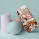 Funda Para iPhone 11 Monograma inicial negro de collage fotográfico mod<br><div class="desc">Diseño de monograma inicial negro de collage de fotos moderno. Un diseño moderno y multifotografía. Cambie el color al personalizar. Parte de una colección.</div>