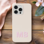 Funda Para iPhone 15 Pro Max Monograma inicial simple y moderno<br><div class="desc">Estuche de teléfono monograma inicial simple y moderno. Crea tu propio estuche para iPhone personalizado con el nombre inicial del personalizado.</div>