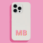 Funda Para iPhone 15 Pro Max Monograma inicial simple y moderno<br><div class="desc">Estuche de teléfono monograma inicial simple y moderno. Crea tu propio estuche para iPhone personalizado con el nombre inicial del personalizado.</div>