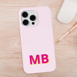 Funda Para iPhone 15 Pro Max Monograma inicial simple y moderno<br><div class="desc">Estuche de teléfono monograma inicial simple y moderno. Crea tu propio estuche para iPhone personalizado con el nombre inicial del personalizado.</div>