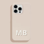 Funda Para iPhone 15 Pro Max Monograma inicial simple y moderno<br><div class="desc">Estuche de teléfono monograma inicial simple y moderno. Crea tu propio estuche para iPhone personalizado con el nombre inicial del personalizado.</div>