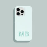 Funda Para iPhone 15 Pro Max Monograma inicial simple y moderno<br><div class="desc">Estuche de teléfono monograma inicial simple y moderno. Crea tu propio estuche para iPhone personalizado con el nombre inicial del personalizado.</div>