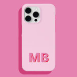 Funda Para iPhone 15 Pro Max Monograma inicial simple y moderno<br><div class="desc">Estuche de teléfono monograma inicial simple y moderno. Crea tu propio estuche para iPhone personalizado con el nombre inicial del personalizado.</div>