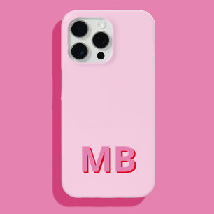 Funda Para iPhone 15 Pro Max Monograma inicial simple y moderno