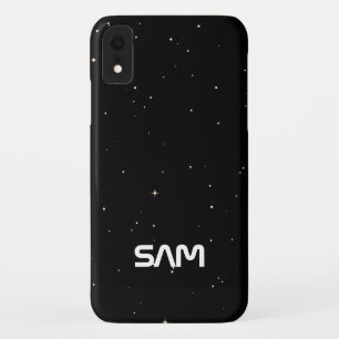Funda Para iPhone XR Monograma interplanetario intergaláctico
