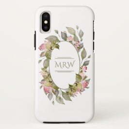 Funda Para iPhone X Monograma Jardín Floral