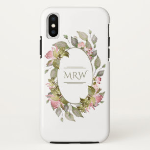 Funda Para iPhone X Monograma Jardín Floral