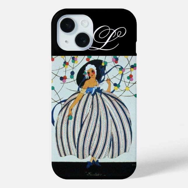 Funda De Case-Mate Para iPhone MONOGRAMA JOVEN Y SIMILAR CHICA / Moda de belleza (Reverso )