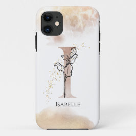 Funda Para iPhone 11 Monograma Letra inicial moderna I Boho Personaliza