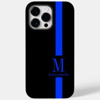 Monograma limpio y mínimo | Línea Azul delgada | P