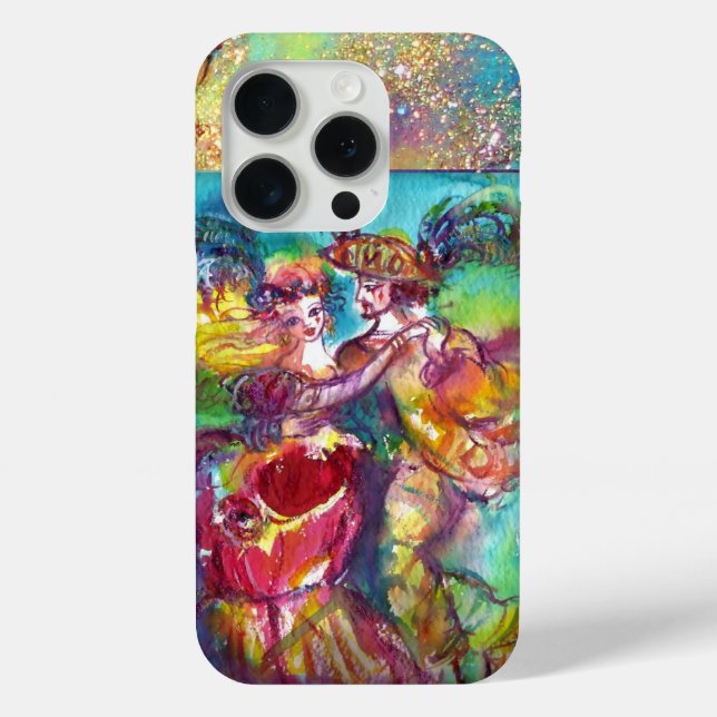 FUNDA DE Case-Mate PARA iPhone MONOGRAMA MASQUERADE NOCHE / DANZA CARNAVAL (Reverso )