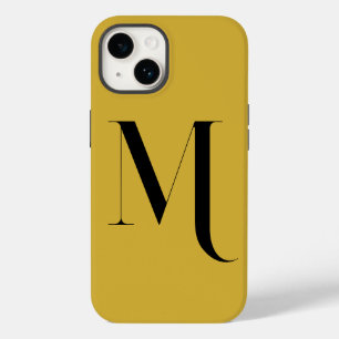 Funda Para iPhone 14 De Case-Mate Monograma metálico dorado M impresión extra grande